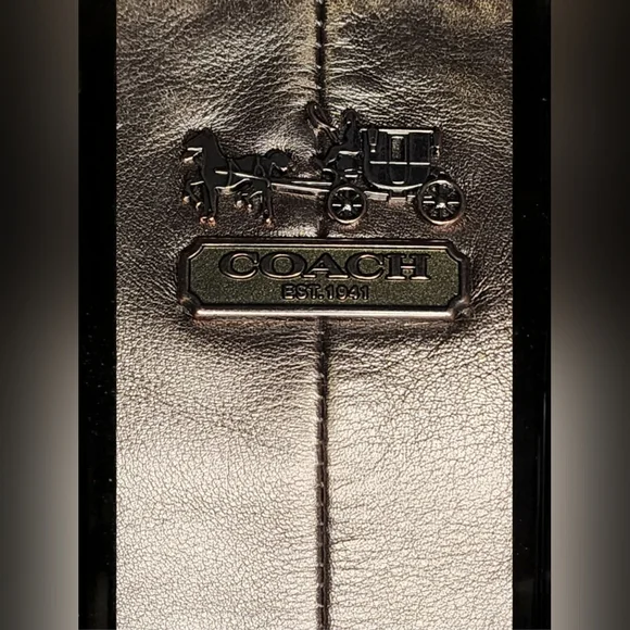 Vintage Coach Metallic Gold Madison Sophia Satchel - Picture 16 of 16